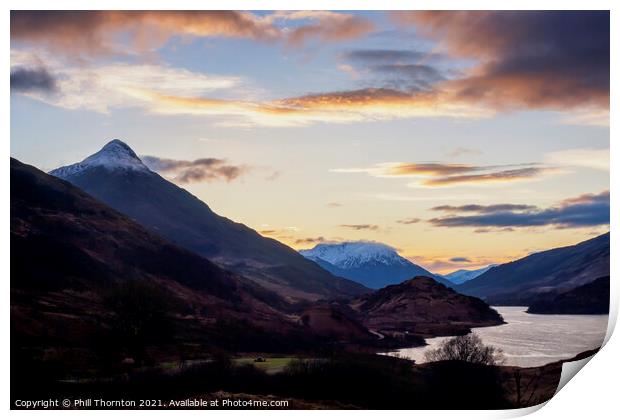 The Majestic Pap of Glencoe and Loch Leven Print by Phill Thornton