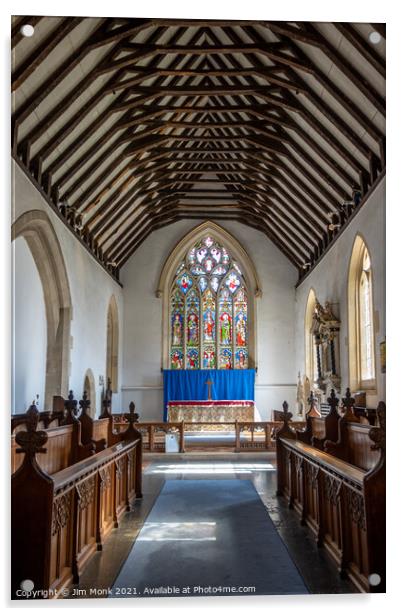 St Edward's Church Interior Acrylic by Jim Monk