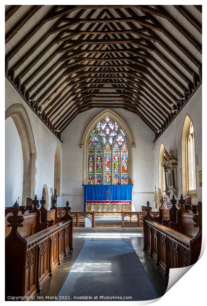 St Edward's Church Interior Print by Jim Monk