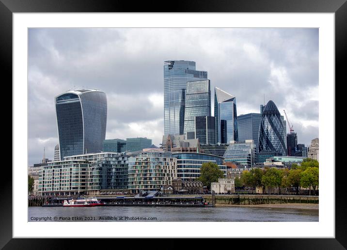 London city skyline Framed Mounted Print by Fiona Etkin