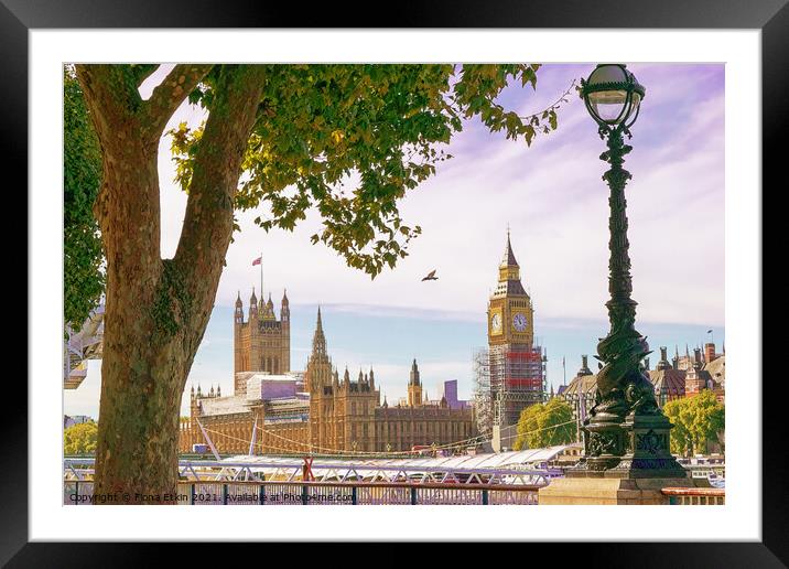 Big Ben and the Houses of Parliament  Framed Mounted Print by Fiona Etkin