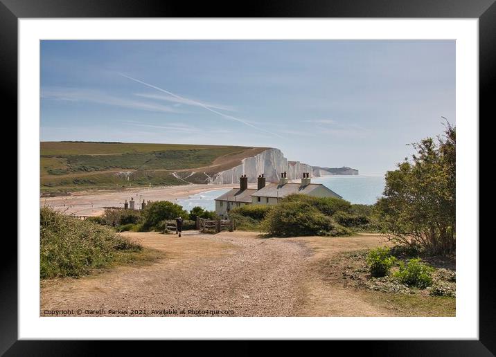 Coastguard Cottages at Seaford Head Framed Mounted Print by Gareth Parkes