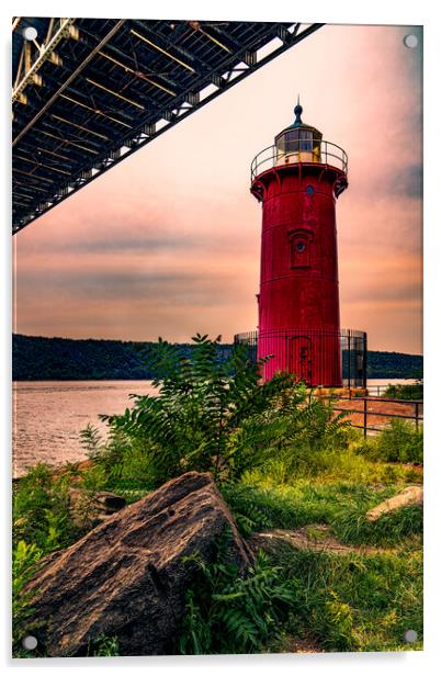 The Little Red Lighthouse Acrylic by Chris Lord