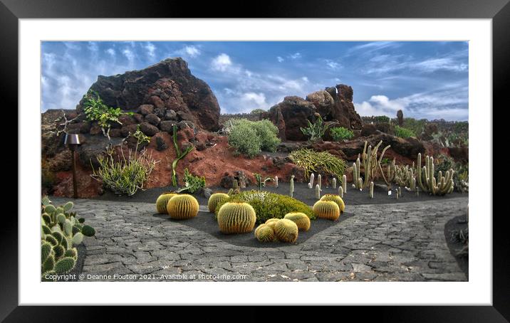  Cactus Garden Oasis Framed Mounted Print by Deanne Flouton