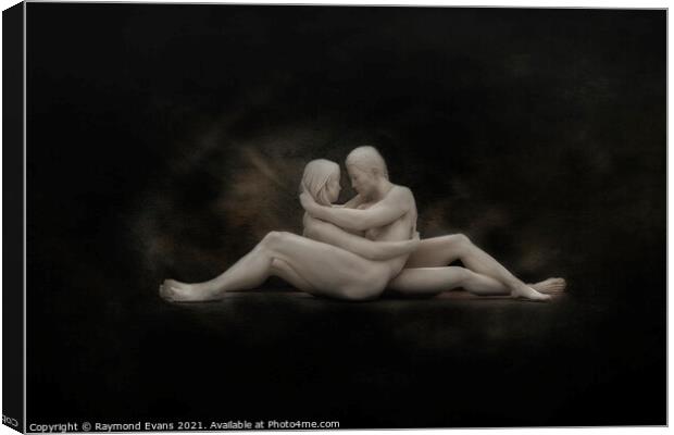 Naked Lovers Canvas Print by Raymond Evans