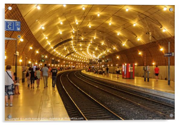 Gare de Monaco Acrylic by Laszlo Konya