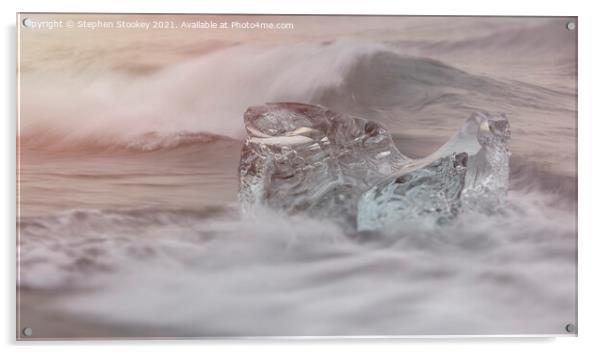 Diamond Beach Sunrise Gem Acrylic by Stephen Stookey