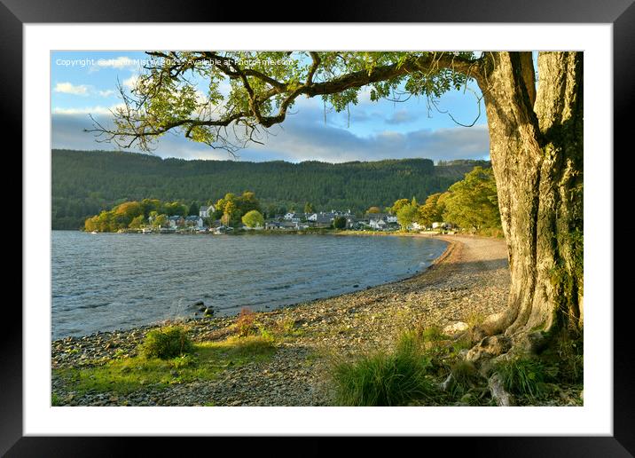 A view of Kenmore and Loch Tay, Perthshire Framed Mounted Print by Navin Mistry
