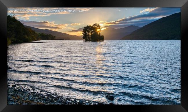 Loch Tay Sunset  Framed Print by Navin Mistry