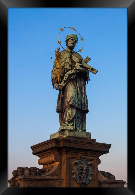 Saint John of Nepomuk Statue in Prague Framed Print by Artur Bogacki