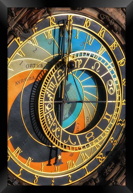 Astronomical Clock In Prague Framed Print by Artur Bogacki