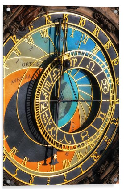 Astronomical Clock In Prague Acrylic by Artur Bogacki