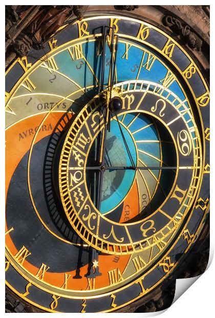 Astronomical Clock In Prague Print by Artur Bogacki