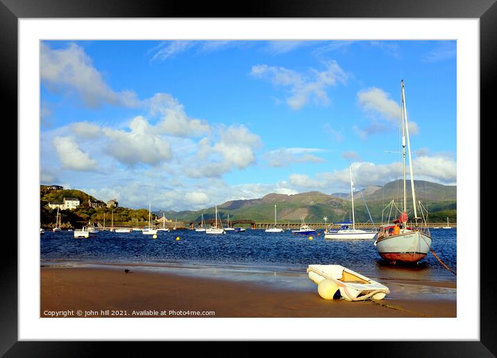 Barmouth harbor, Wales. Framed Mounted Print by john hill