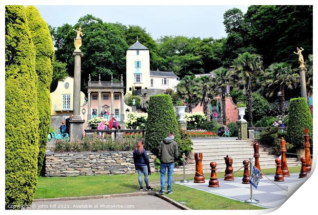 Portmeirion, Gwynedd, Wales, UK. Print by john hill