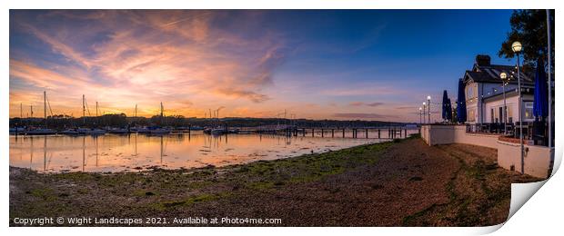 Folly Inn Sunset Panorama Print by Wight Landscapes