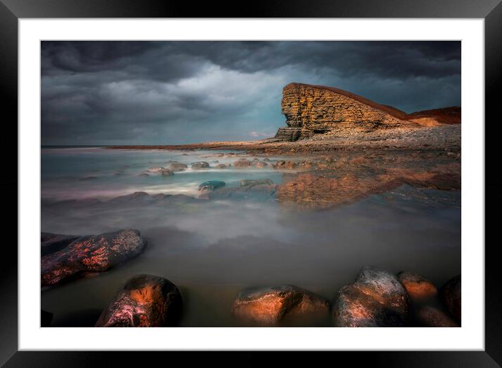 The Heritage Coast at Nash Point Framed Mounted Print by Leighton Collins