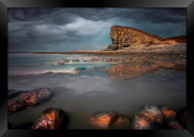 The Heritage Coast at Nash Point Framed Print by Leighton Collins