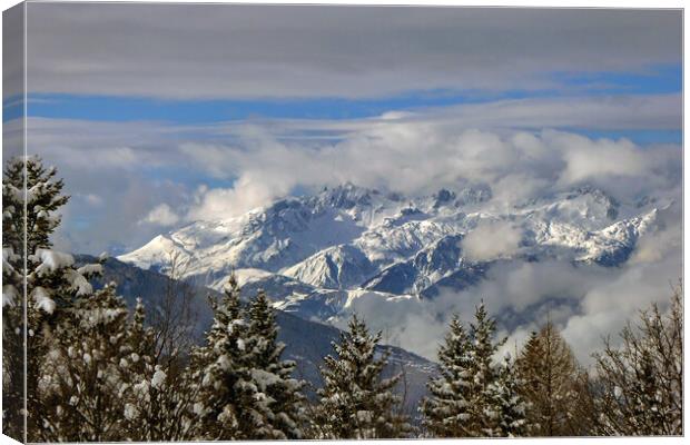 Les Arcs Arc 1800 French Alps France Canvas Print by Andy Evans Photos