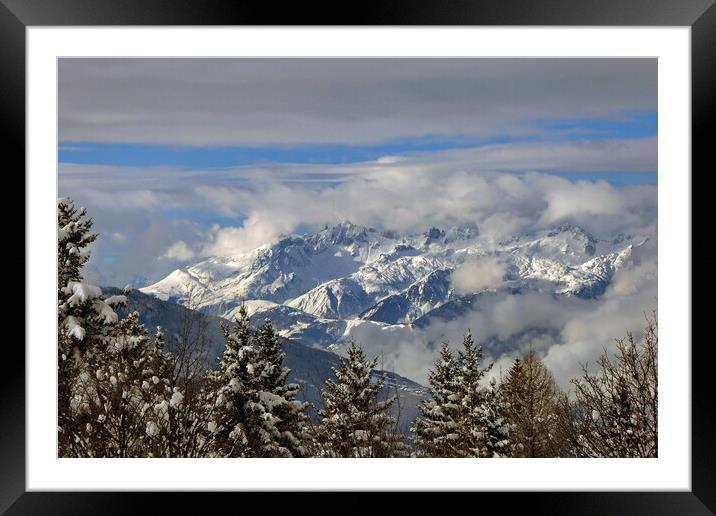 Les Arcs Arc 1800 French Alps France Framed Mounted Print by Andy Evans Photos