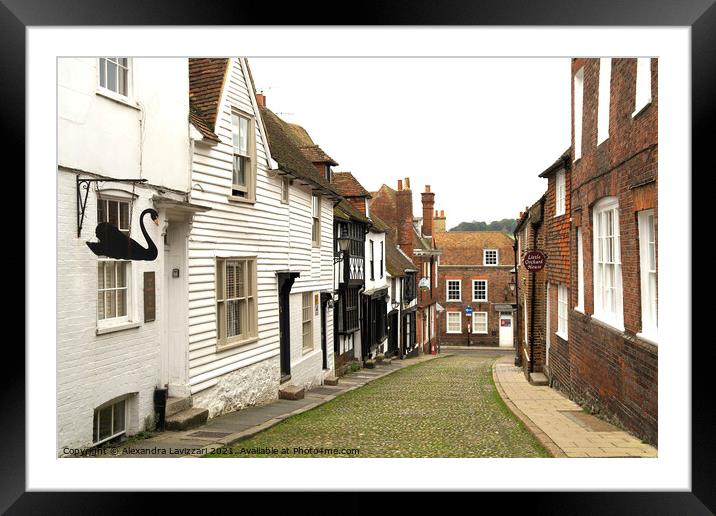 Traditional Street in Rye Framed Mounted Print by Alexandra Lavizzari