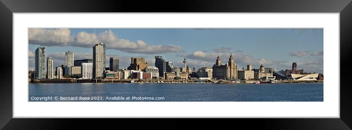 Liverpool Waterfront Panorama 2021 Framed Mounted Print by Bernard Rose Photography