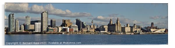 Liverpool Waterfront Panorama 2021 Acrylic by Bernard Rose Photography