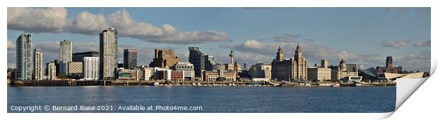 Liverpool Waterfront Panorama 2021 Print by Bernard Rose Photography