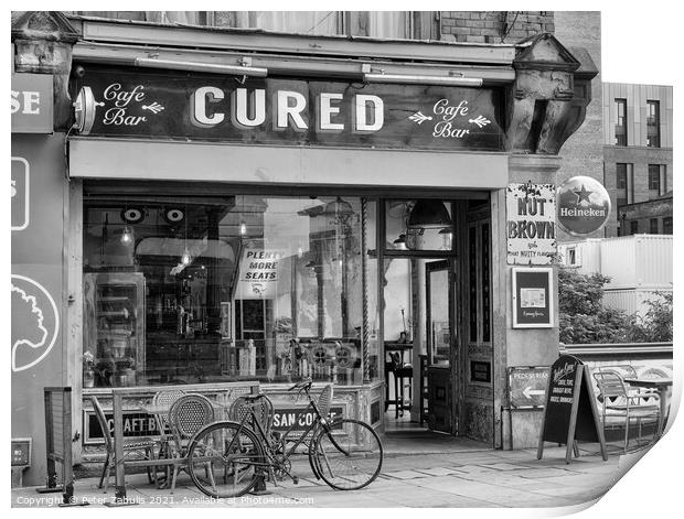 Cured Cafe Bar Print by Peter Zabulis