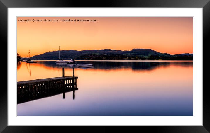 Sunrise on Lake Windermere Framed Mounted Print by Peter Stuart