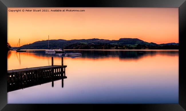 Sunrise on Lake Windermere Framed Print by Peter Stuart