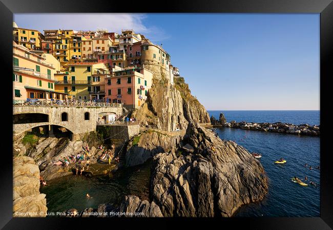 Manarola View Framed Print by Luis Pina