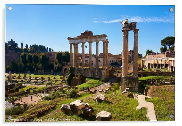 Roman Forum monument in Rome, Italy Acrylic by Luis Pina