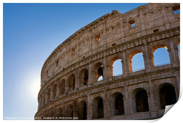 Coliseum view in Rome, Italy Print by Luis Pina