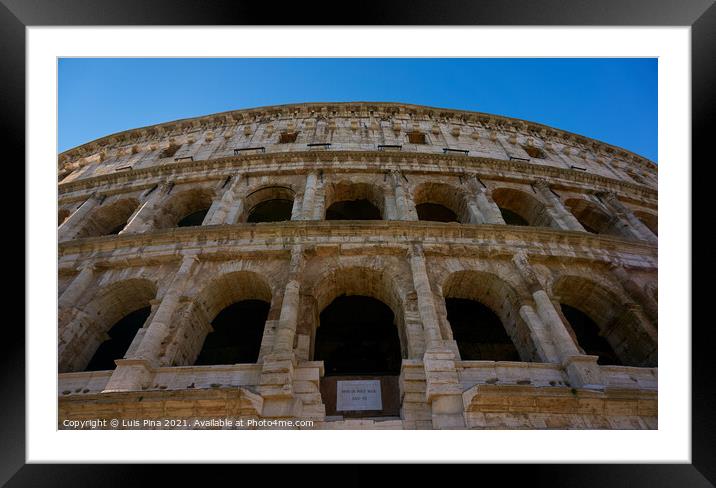 Coliseum view in Rome, Italy Framed Mounted Print by Luis Pina
