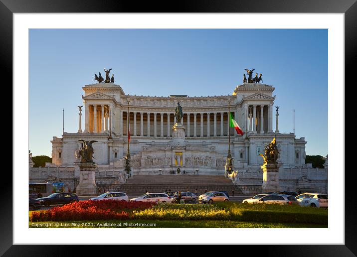 Altar of the Fatherland in Rome, Italy Framed Mounted Print by Luis Pina