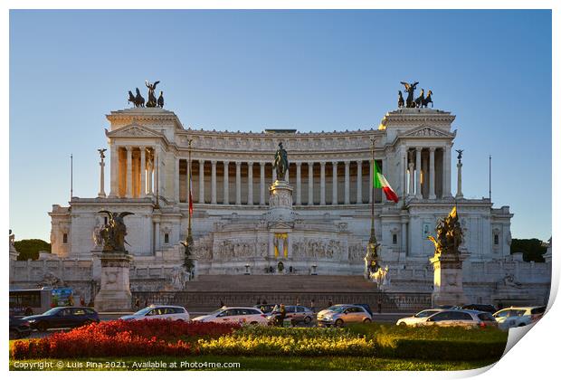 Altar of the Fatherland in Rome, Italy Print by Luis Pina