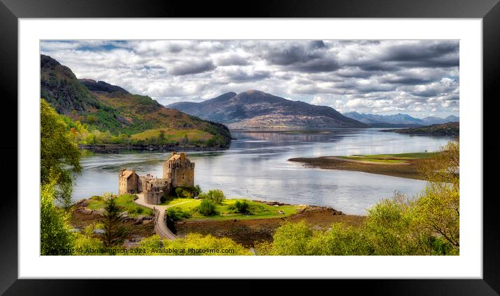 Eilean Donan Castle Panorama Framed Mounted Print by Alan Simpson