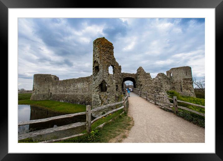 Pevensey Castle  Framed Mounted Print by Fiona Etkin
