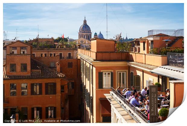 Spanish Steps View Print by Luis Pina