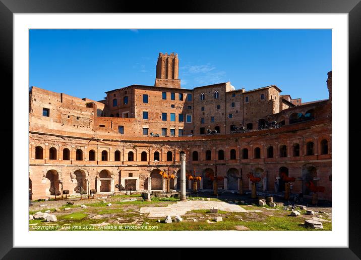 Trajan's Market in Rome Framed Mounted Print by Luis Pina