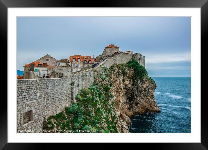 Wall in Dubrovnik Old Town Framed Mounted Print by Maria Vonotna