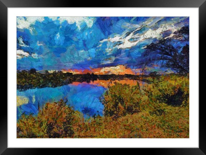 Sunset Oil Framed Mounted Print by Gareth Parkes