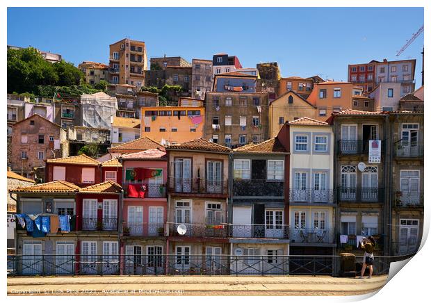 Typical Architecture Houses Porto Print by Luis Pina