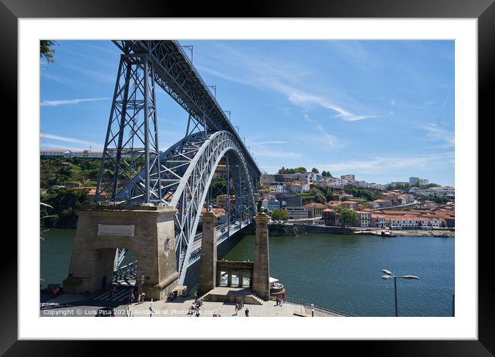 D. Luis I Bridge in Porto Framed Mounted Print by Luis Pina