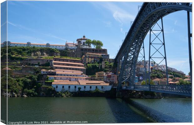 D. Luis I Bridge in Porto Canvas Print by Luis Pina