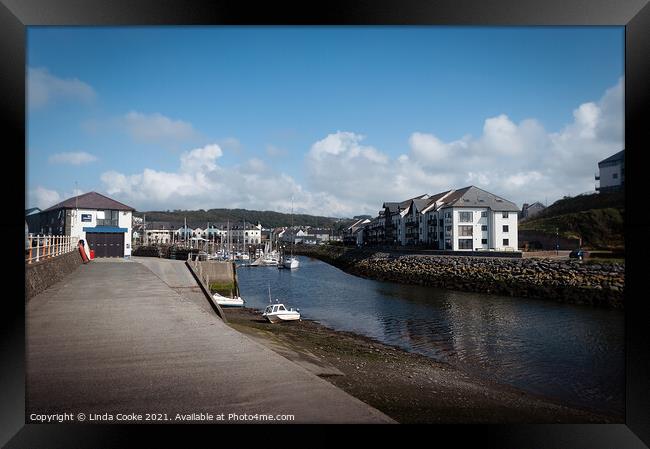 Aberystwyth Harbour and Marina Framed Print by Linda Cooke