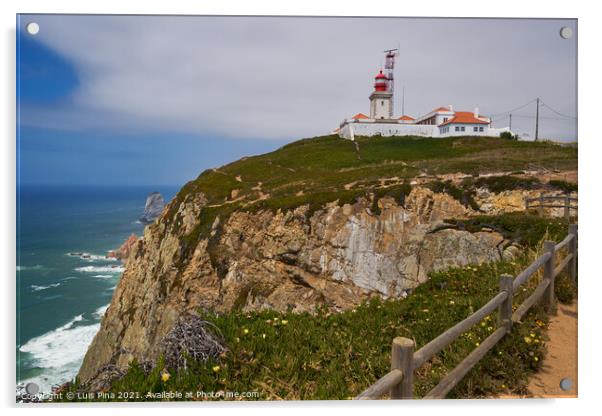 Cabo da Roca Lighthouse Acrylic by Luis Pina