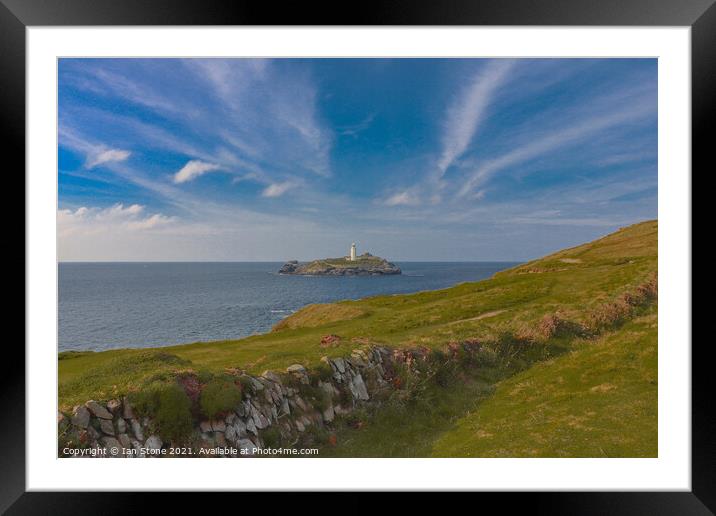 Godrevy lighthouse  Framed Mounted Print by Ian Stone