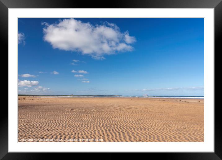 Belhaven Beach, Dunbar, East Lothian Framed Mounted Print by Kasia Design